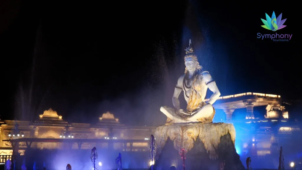 Lotus water screen installation at Mahakal Lok, Ujjain
