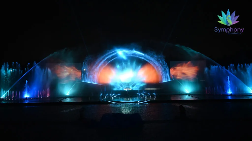 Multimedia laser and fountain show at Science City, Ahmedabad