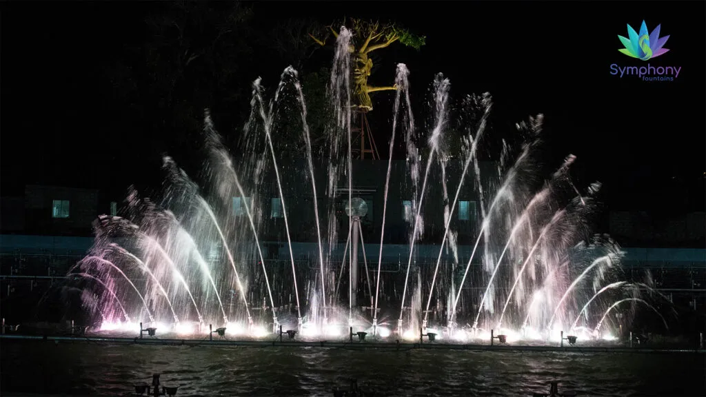 Water laser show installation at Aatapi Wonderland, Vadodara