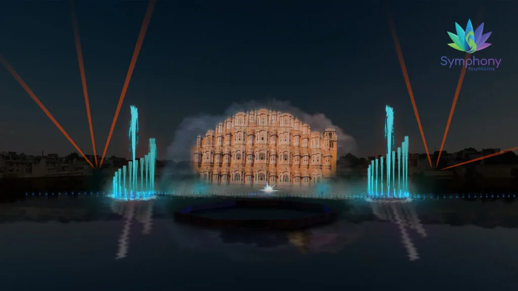 Multimedia water projection show at Talkatora Lake, Jodhpur