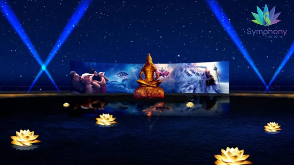 Aqua screen projection installation at Mahakal Lok, Ujjain